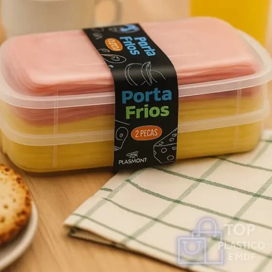 Porta Frios empilhavel Organizador de Geladeira Porta Queijo