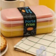 kit Porta Frios Pote empilhavel Pote de Queijo Organizador de Geladeira Organizador de Frios