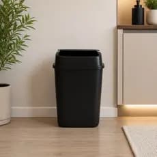 Lixeira Preta Premium com Tampa Basculante 9 Litros   – Moderna, Resistente e Elegante para Banheiro e Cozinhar