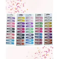 Kit 50 presilhas TIC-TAC médio/05 cartelas de cores e decorações sortidas