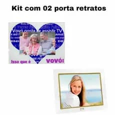 02 porta retratos de vidro foto 15cm*10cm e 18cm*13cm