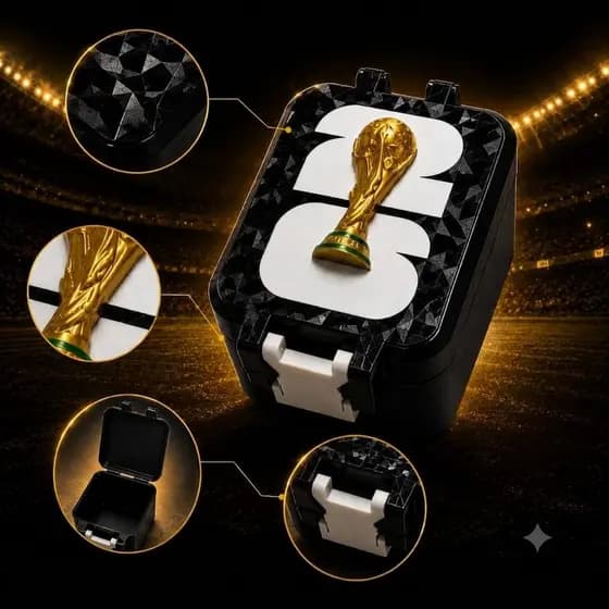 Porta Figurinha Copa Do Mundo 20Caixa Maleta Guardar Album Fifa Organizer Protetor Case Box Premium Oficial Luxo Top