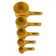 Kit Completo 5 Xícaras Medidoras Premium para Cozinha Alta Precisão Fácil de Usar e Limpar Ideal Para Receitas E Dia Dia