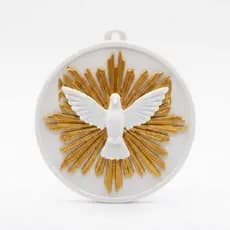 Chaveiro Luxo Divino Espirito Santo Lembrancinha Batizado PLA Premium Religioso Catolico 3D Presente Edicao Limitada