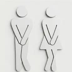Placas Porta Banheiro Divertidas Sinalização Premium Masculino Feminino Casal Ele Ela Enfeite Casa Lavabo Impressão 3D