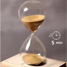 Ampulheta 5 Minutos Pequena de Vidro e Areia Colorida Decorativa Envio Rápido