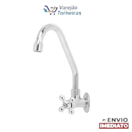 Torneira Bica Móvel Cozinha Giratória Parede C-33 Metal Padrão Deca