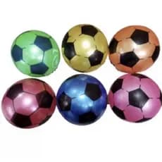 Kit 12 Bola de Futebol Colorida Leve Vinil - Cores Sortidas