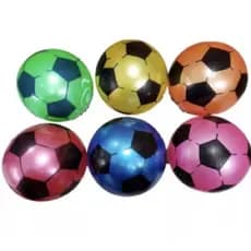 Kit 6 Bola de Futebol Colorida Leve Vinil / Cor Sortida