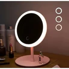 Espelho de Mesa com LED Redondo, Quadrado ou Oval