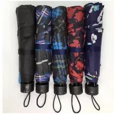 Kit com 3 Sombrinhas Portátil Colorida com Estampa e Vários Modelos
