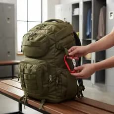 Chaveiro Mosquetão Com Senha Cadeado - Ideal P Capacete, Bicicleta, Mala, Mochila, Moto, Segurança