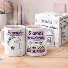 Caneca Advogada Advogado Direito Flork Presente Profissão Direito Porcelana 325ml Personalizada