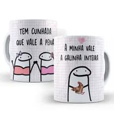 Caneca Cunhada - Personalizada Cu nhada Presente Fámilia Flork Engraçada Divertida Xícara de Porcelana 325ml 1219