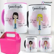 Caneca Ginecologista Personalizada de Porcelana Ginecologia Diferenciadas 325ml