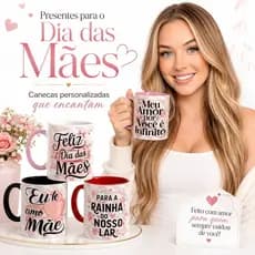 Caneca Dia das Mães Presente Criativo para Mãe Lembrancinha Personalizada 325ml