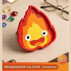 Organizador Calcifer Studio Ghibli – Exclusivo, Fofo e Funcional!