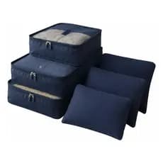 Kit 6 Organizadores De Mala Para Viagem Azul-escuro
