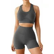 Conjunto Academia Fitness Levanta Bumbum Cinza Cinza