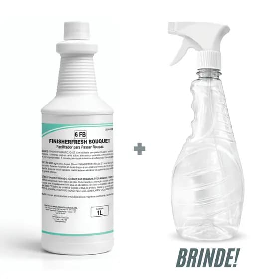 Cheiro de Rica Finisherfresh Bouquet 1L faz 10L Brinde Facilitador de Passar Roupas Cheiro de Hotel