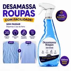 Desamassa Roupas Fácil Sem Passar 500ml Perfume Bouquet Cheiro de Rica Neutraliza Odores Praticidade Alisa Fácil
