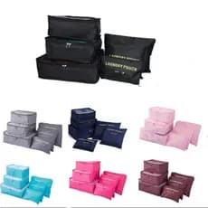 Organizadores da Mala para viagem kit 6 unidades necessaire de roupas