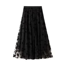 Saia Floral em Tule de Renda Impressa
