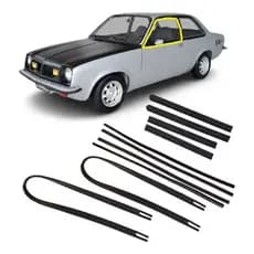 Kit Borrachas Vidro Canaletas Pestanas Chevette 73/82 10 Pcs