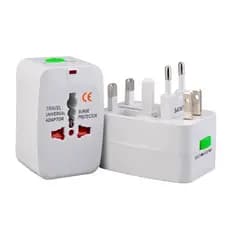 Adaptador Tomada Universal Internacional Uk Eua Europa Asia