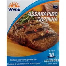 10 Un Saco Para Assados Assa Rápido Wyda Cozinha C/ Presilha