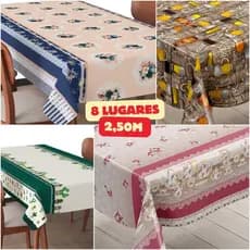 Toalha Plástica de Mesa Térmica 8 lugares - 2,50m x 1,40m