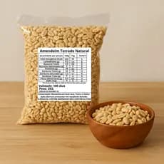 Pacote de 2kg Amendoim Torrado Sem Casca NATURAL (Sem Sal)