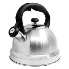 Chaleira Bule Em Inox Com Apito Alça Térmica Retrô 2,5L Por Indução Fogão - Envio 24hrs!