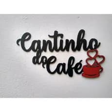 Placa Cantinho Do Café Mdf 30cm Alto Relevo Decoração