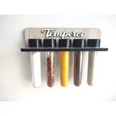 Suporte para condimentos com 5 potes para tempero organização cozinha kit temperos