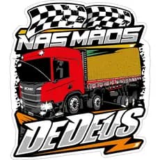 Adesivo Para Caminhão, NAS MÃOS DE DEUS / Carro, Caminhão, Bike