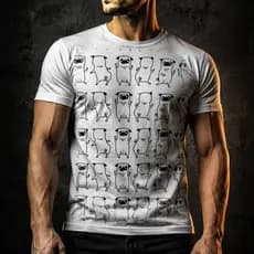 Camisa Camiseta Masculina Cachorro Pug 9