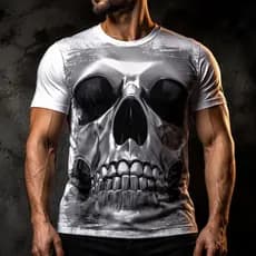 Camisa Camiseta Masculina 3D Caveira 14