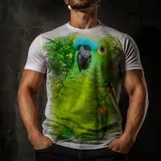 Camisa Camiseta Masculina Ave Passaro Papagaio 2