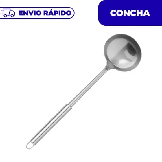 Concha Para Feijão Sopa Em Aço Inoxidável Com Cabo Tubular Utensílio