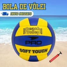 Kit Bola De Vôlei Praia Quadra Areia Voleibol Colorida Bomba de Inflar Tamanho Padrão Treino