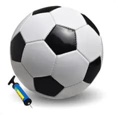 Bola de Futebol Preto E Branca Tradicional Gomos Society Futsal Praia Quadra Bombinha De Ar N5