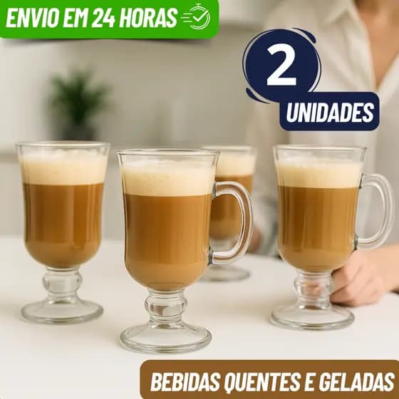 Jogo De Canecas Taças Para Capucciono Café Nespresso 230ml Grande 2/4/6