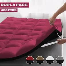 Pillow Top Protetor de Colchão 400 Fios Macio Dupla Face Super King Queen Casal