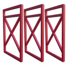 Suporte Para Prateleira Estilo Industrial 03 Un - Cor Vermelho
