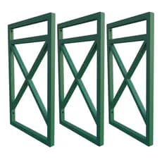 Suporte De Prateleira Estilo Industrial Kit Três Peças 20x37 - Verde