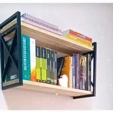 Prateleira Para Livros Estilo Industrial 15 / 20 x 60cm Original do produto acompanha kit completo