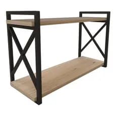Prateleira Modelo Industrial estilo x com madeiras e parafusos 15 ou 20 x 60 cm
