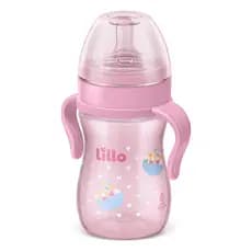 Mamadeira com Alça Super Evolution 240ml Rosa - Lillo