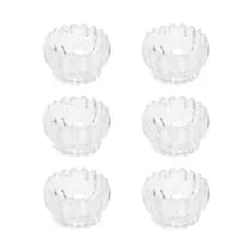 Cj 6 Bowls Cumbuca de Cristal Geneva Transparente 200ml 11x7cm Wolff